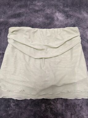 SHEIN Light Green Mini Skort with Draped Waist